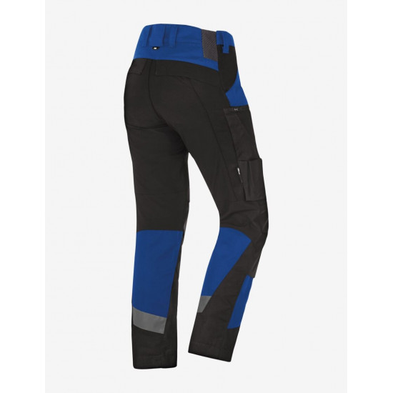 Leo, werkbroek, elastisch, korenblauw-zwart