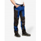 Leo, werkbroek, elastisch, korenblauw-zwart