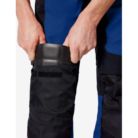 Leo, werkbroek, elastisch, korenblauw-zwart
