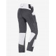 Leo, werkbroek, elastisch, wit-antraciet