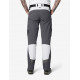 Leo, werkbroek, elastisch, wit-antraciet