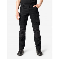 Leo, werkbroek, elastisch, zwart