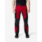 Leo, werkbroek, elastisch, rood-zwart