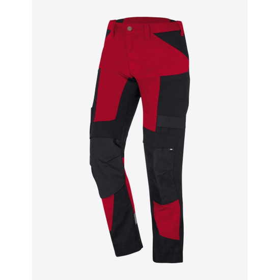 Leo, werkbroek, elastisch, rood-zwart Leo, werkbroek, elastisch, rood-zwart
