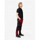 Leo, werkbroek, elastisch, rood-zwart Leo, werkbroek, elastisch, rood-zwart