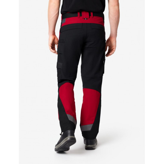 Leo, werkbroek, elastisch, rood-zwart Leo, werkbroek, elastisch, rood-zwart