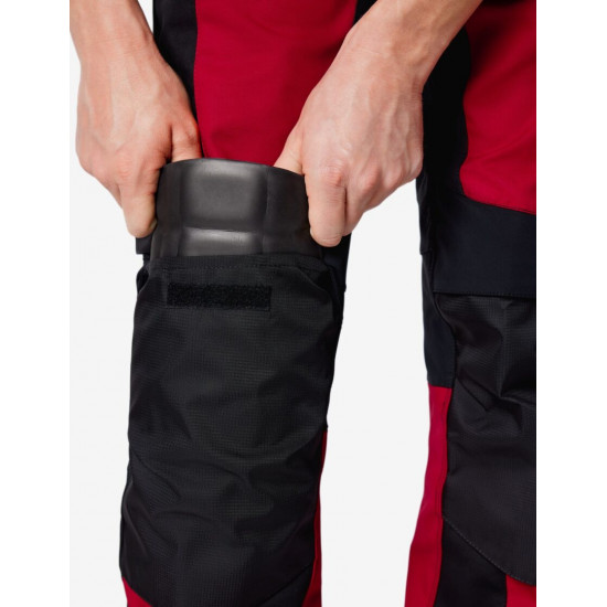 Leo, werkbroek, elastisch, rood-zwart Leo, werkbroek, elastisch, rood-zwart