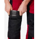 Leo, werkbroek, elastisch, rood-zwart Leo, werkbroek, elastisch, rood-zwart