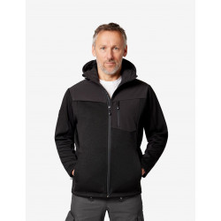 Maximilian, shoftshell jas, zwart