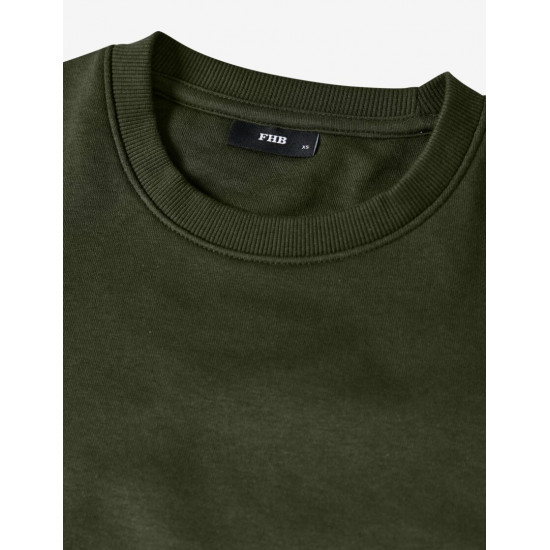 Piet, sweatshirt, olijf Piet, sweatshirt, olijf