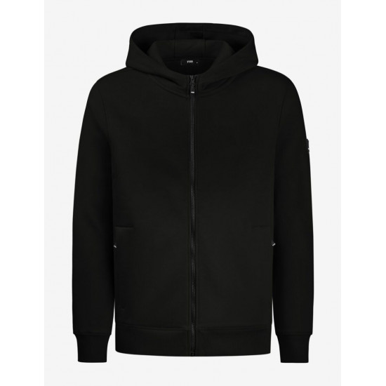 Quentin, sweatjas met capuchon, zwart