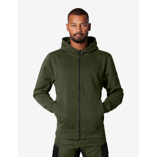 Quentin, sweatjas met capuchon, olijf Quentin, sweatjas met capuchon, olijf