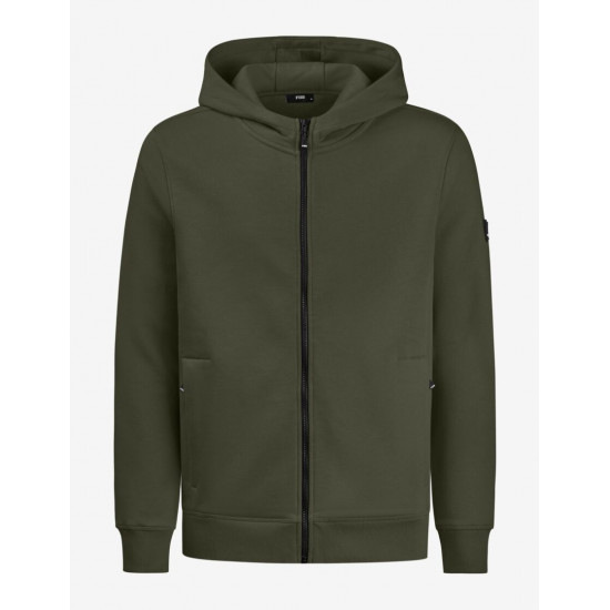 Quentin, sweatjas met capuchon, olijf Quentin, sweatjas met capuchon, olijf