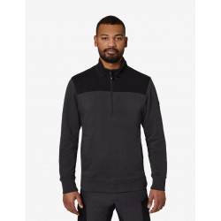 Rob, sweatshirt met rits, antraciet-zwart Rob, sweatshirt met rits, antraciet-zwart
