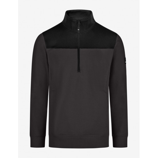 Rob, sweatshirt met rits, antraciet-zwart Rob, sweatshirt met rits, antraciet-zwart
