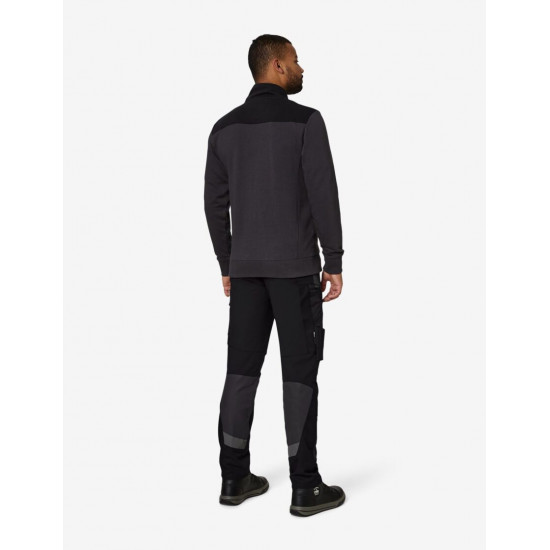 Rob, sweatshirt met rits, antraciet-zwart Rob, sweatshirt met rits, antraciet-zwart