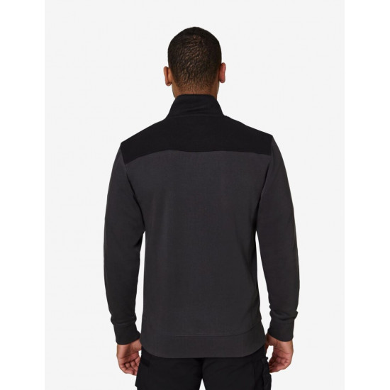 Rob, sweatshirt met rits, antraciet-zwart Rob, sweatshirt met rits, antraciet-zwart