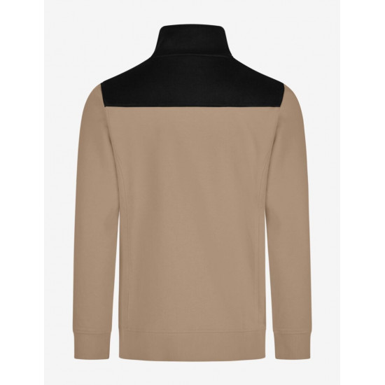 Rob, sweatshirt met rits, beige-zwart Rob, sweatshirt met rits, beige-zwart