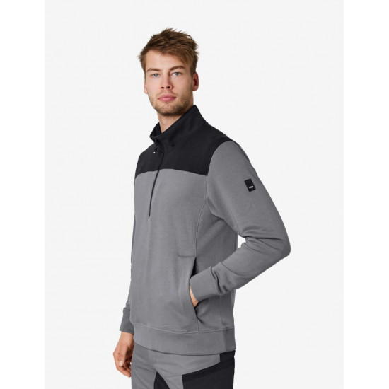 Rob, sweatshirt met rits, grijs-zwart Rob, sweatshirt met rits, grijs-zwart