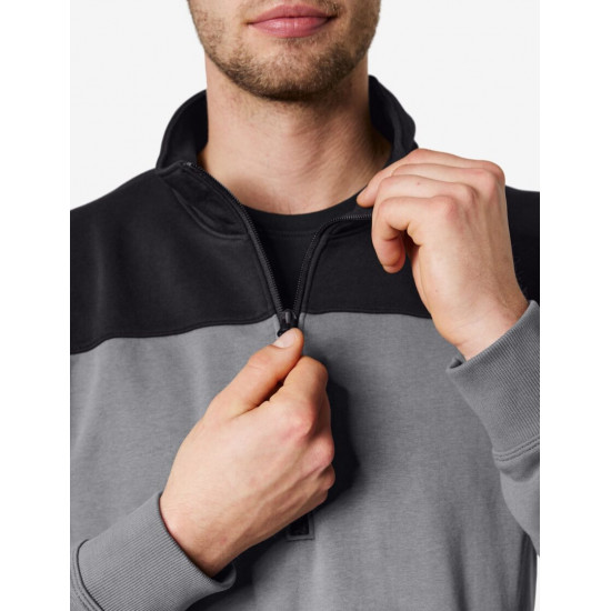 Rob, sweatshirt met rits, grijs-zwart Rob, sweatshirt met rits, grijs-zwart