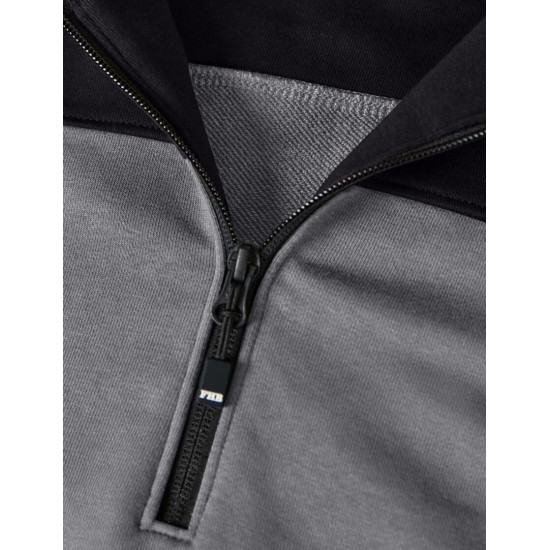 Rob, sweatshirt met rits, grijs-zwart Rob, sweatshirt met rits, grijs-zwart