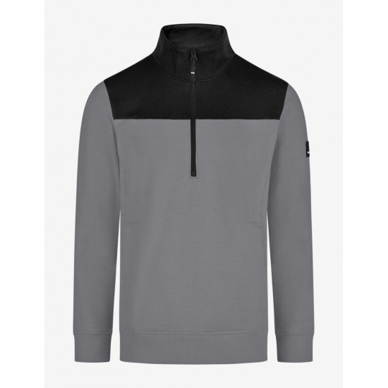 Rob, sweatshirt met rits, grijs-zwart Rob, sweatshirt met rits, grijs-zwart