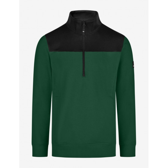 Rob, sweatshirt met rits, groen-zwart Rob, sweatshirt met rits, groen-zwart