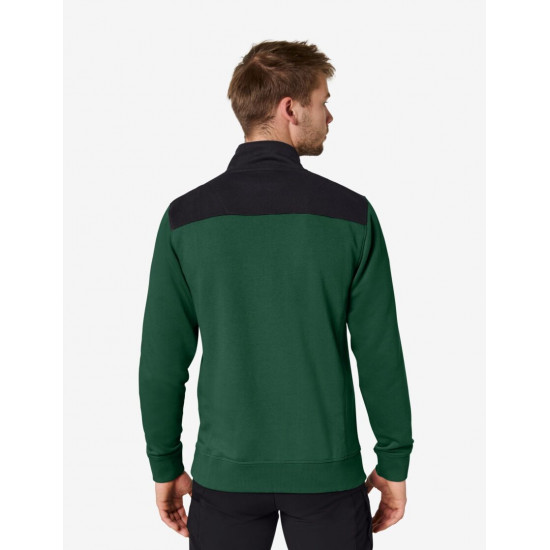Rob, sweatshirt met rits, groen-zwart Rob, sweatshirt met rits, groen-zwart