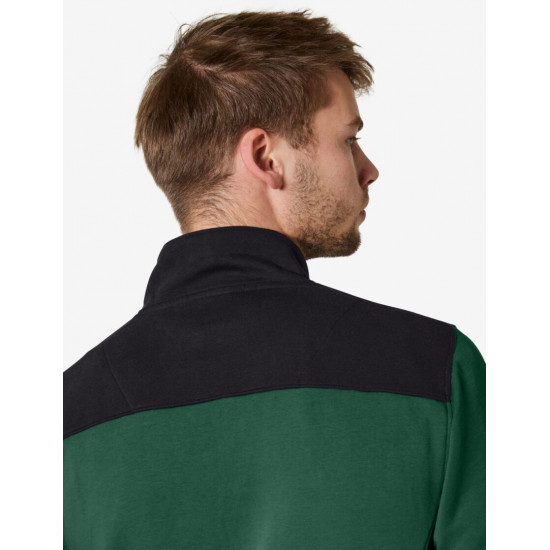 Rob, sweatshirt met rits, groen-zwart Rob, sweatshirt met rits, groen-zwart
