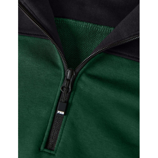 Rob, sweatshirt met rits, groen-zwart Rob, sweatshirt met rits, groen-zwart