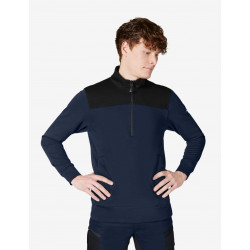 Rob, sweatshirt met rits, marine-zwart