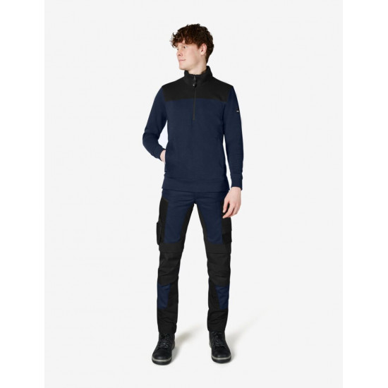 Rob, sweatshirt met rits, marine-zwart Rob, sweatshirt met rits, marine-zwart