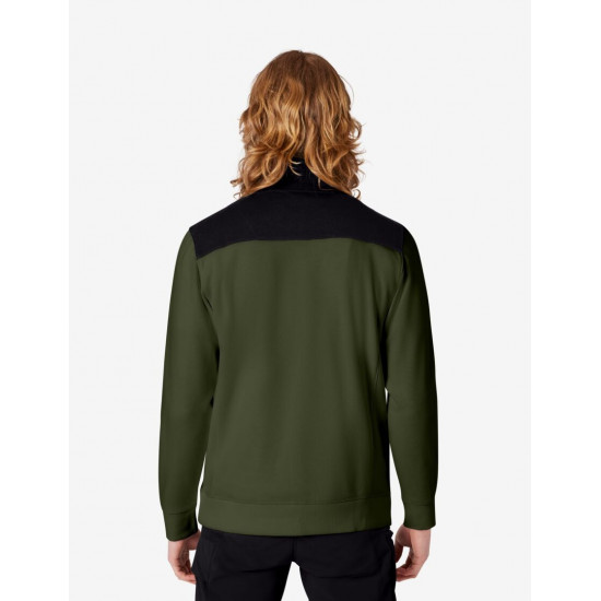 Rob, sweatshirt met rits, olijf-zwart