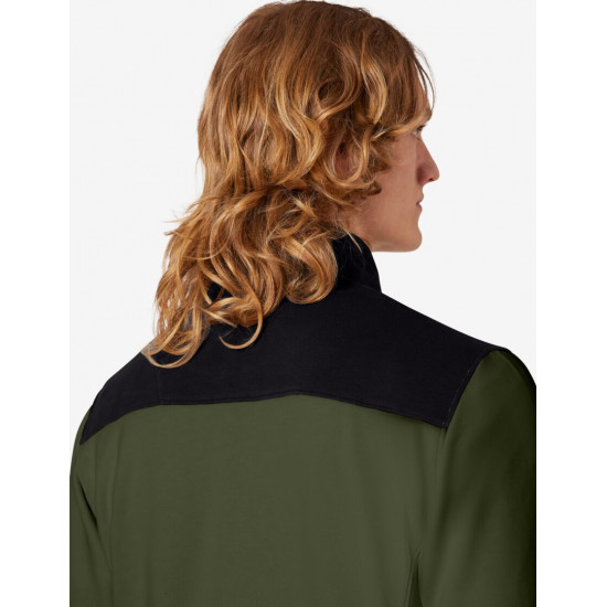 Rob, sweatshirt met rits, olijf-zwart