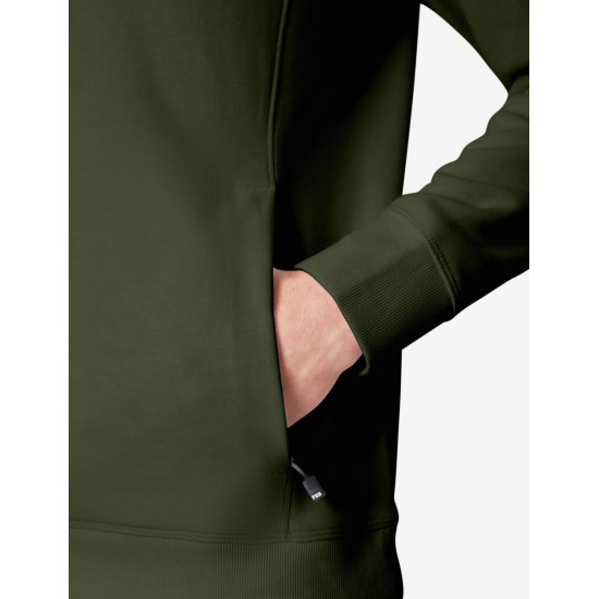 Rob, sweatshirt met rits, olijf-zwart