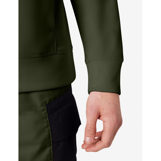 Rob, sweatshirt met rits, olijf-zwart