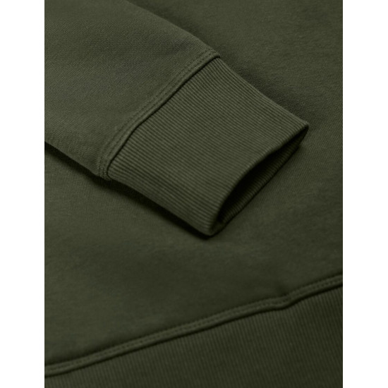 Rob, sweatshirt met rits, olijf-zwart