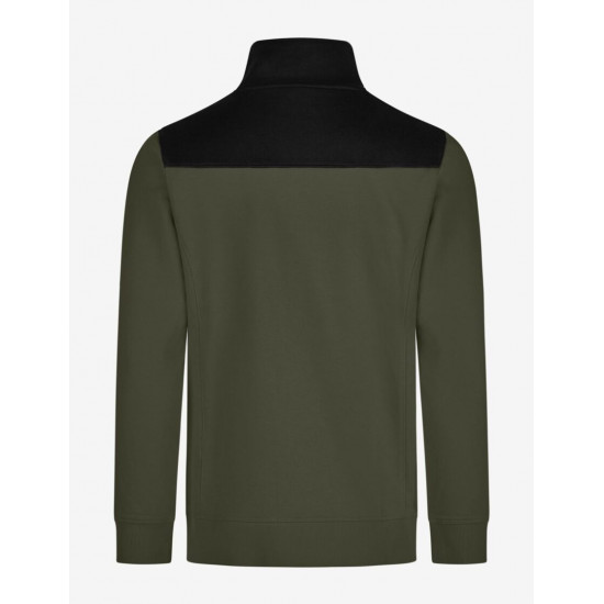 Rob, sweatshirt met rits, olijf-zwart