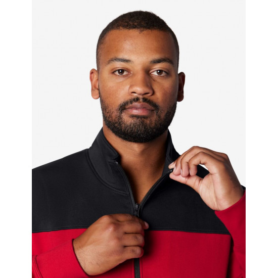 Rob, sweatshirt met rits, rood-zwart Rob, sweatshirt met rits, rood-zwart