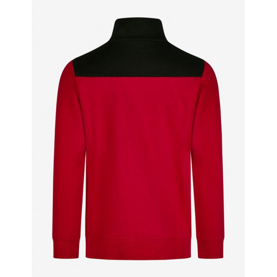 Rob, sweatshirt met rits, rood-zwart Rob, sweatshirt met rits, rood-zwart