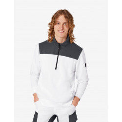 Rob, sweatshirt met rits, wit-antraciet