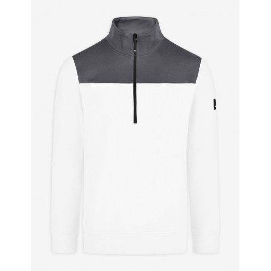 Rob, sweatshirt met rits, wit-antraciet Rob, sweatshirt met rits, wit-antraciet