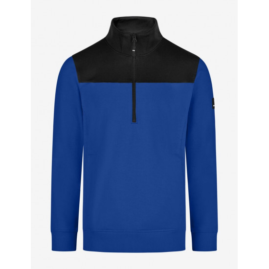 Rob, sweatshirt met rits, korenblauw-zwart Rob, sweatshirt met rits, korenblauw-zwart