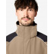 Walter, softshell jas, beige-zwart