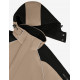 Walter, softshell jas, beige-zwart