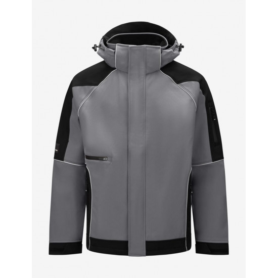 Walter, softshell jas, grijs-zwart