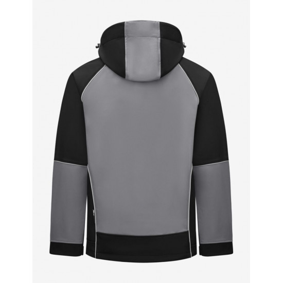 Walter, softshell jas, grijs-zwart