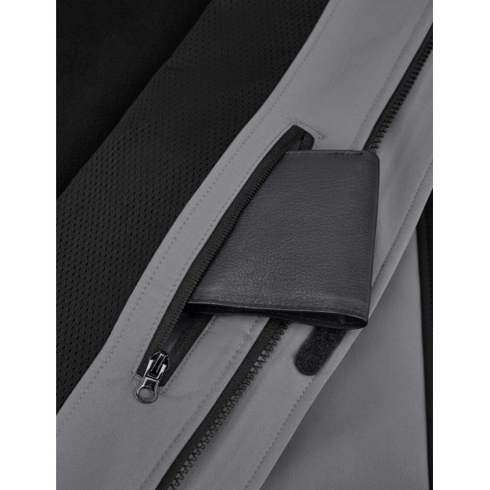 Walter, softshell jas, grijs-zwart