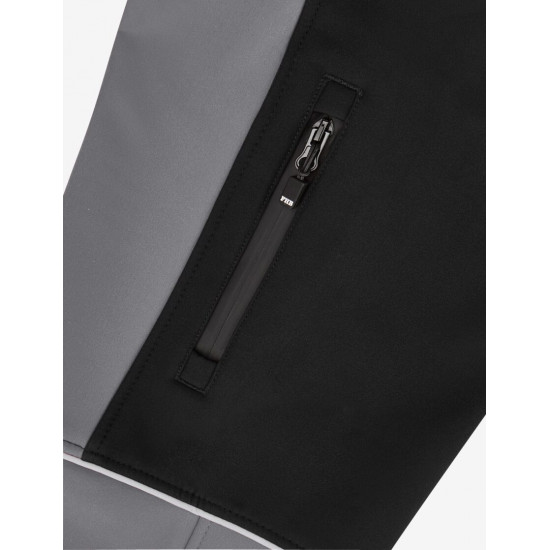 Walter, softshell jas, grijs-zwart