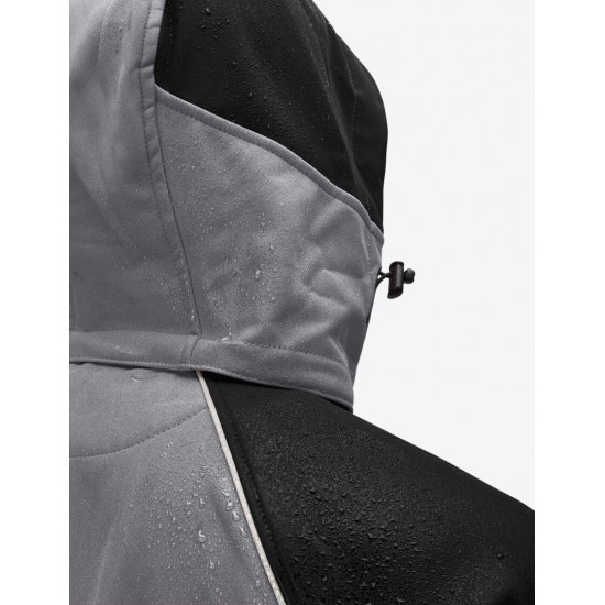 Walter, softshell jas, grijs-zwart